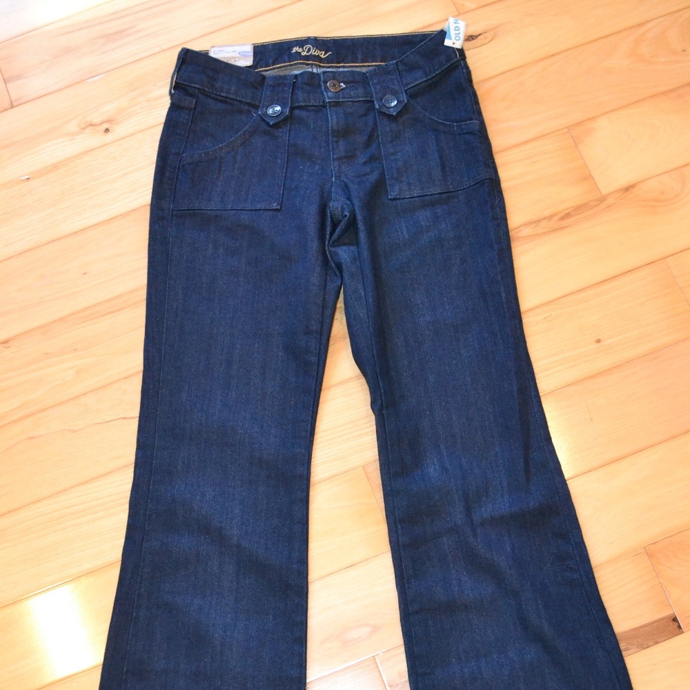 Diva trouser low rise stretch jeans old navy sz 2 new women